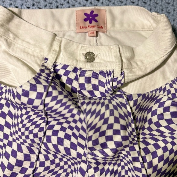 Lisa Says Gah purple Robyn pants size 25 - Picture 3 of 7